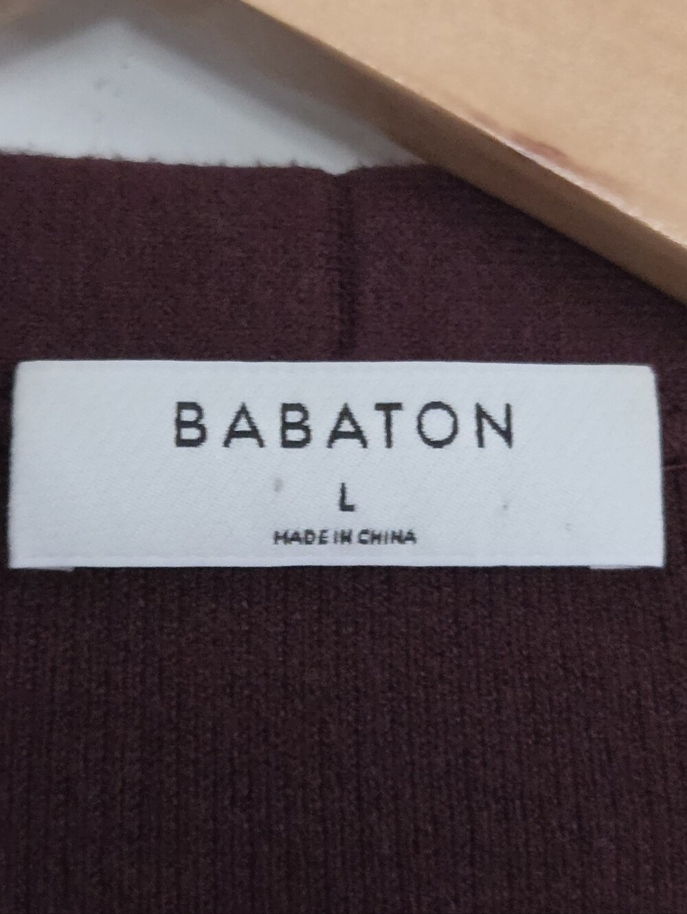 Babaton Long Open-Front Robe - Deep Wine - Picture 4 of 5